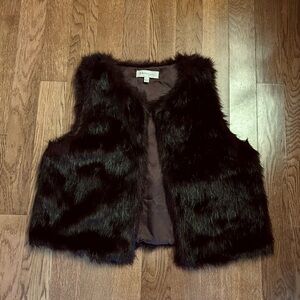 Philosophy faux fur vest. Size large. Sonata wine color. EUC